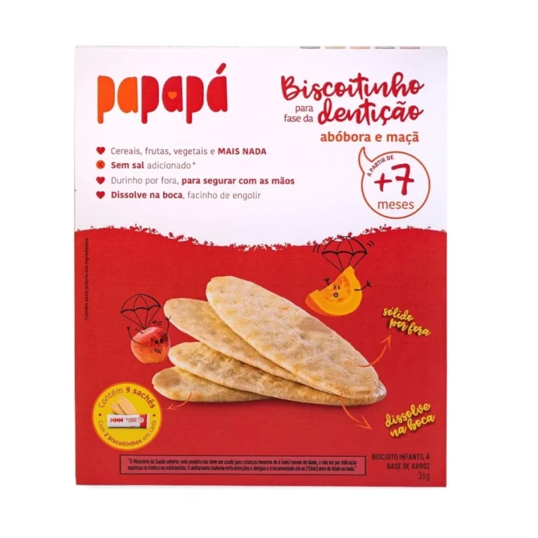 Biscoitinho de Dentição Abóbora e Maça 36g – Papapá