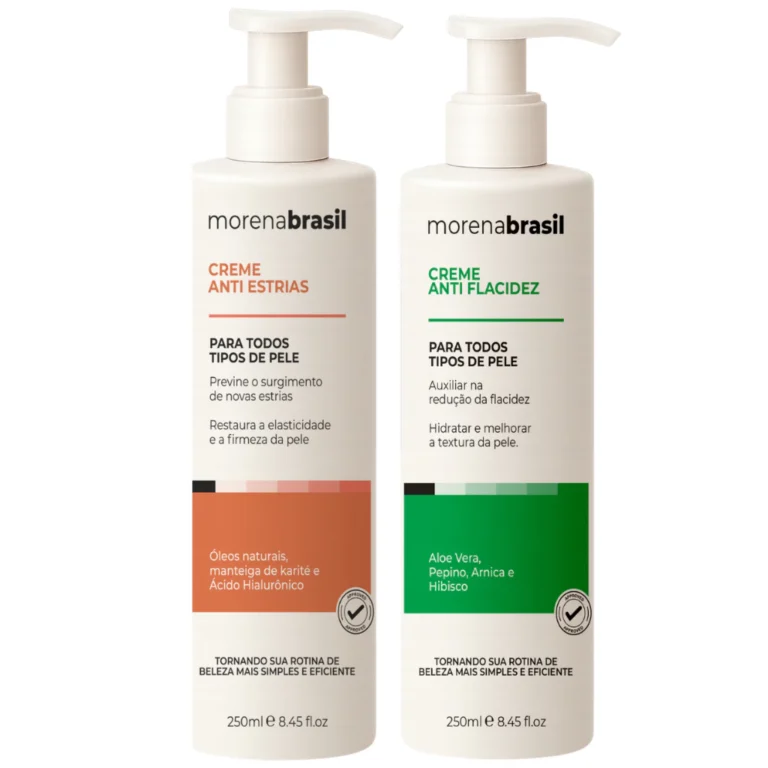 Kit Creme Anti Estrias + Anti Flacidez — Mais Firmeza, Elasticidade e Pele Renovada