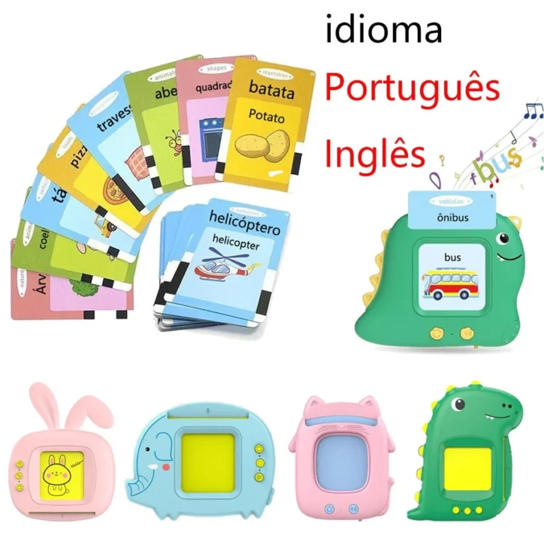 Pronúncia Máquina Cartões Aprendizagem Oral Educacional [Português e Inglês]