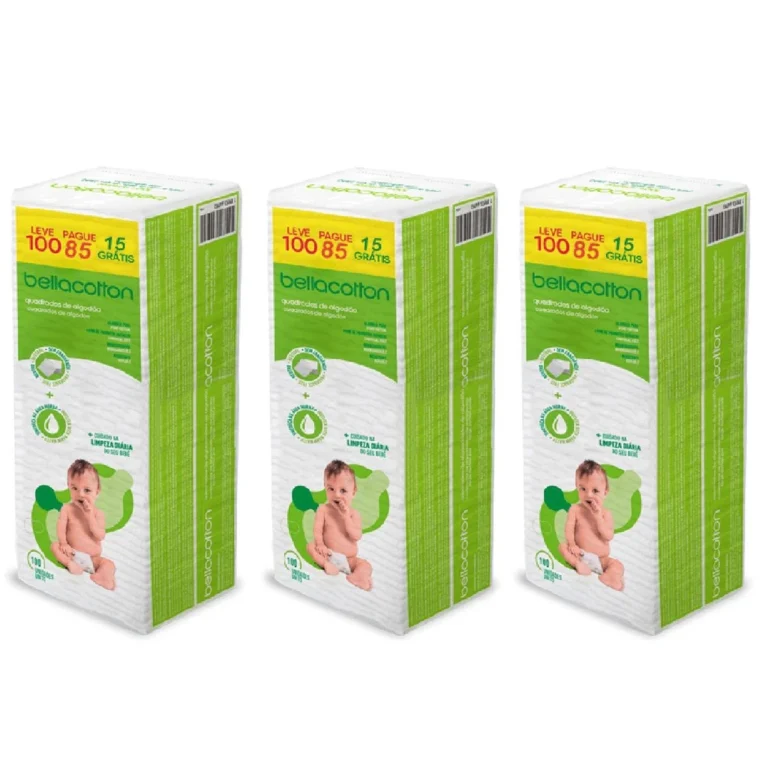 Kit 3 Quadrados de Algodão Bellacotton – Promoção