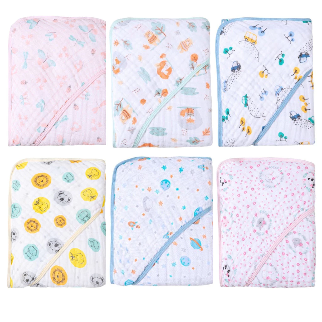 Toalha de Banho Fralda Soft com Capuz para Bebê  OU  Kit com 2, 3 ou 4 Toalhas